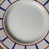 Digoin Sarreguemines Basque flats set