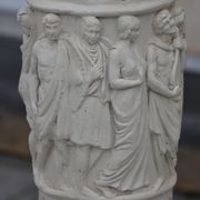 2 old plaster columns
