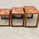 1960s marble nesting coffee table
