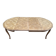 Round extendable dining table Louis XV stripped in solid oak 1950
