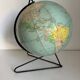 Vintage 1960 globe terrestrial world map Girard Barrère - 33 cm