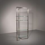 Peter Ghyczy 1970 corner cabinet – iconic stainless steel & aluminum model R16