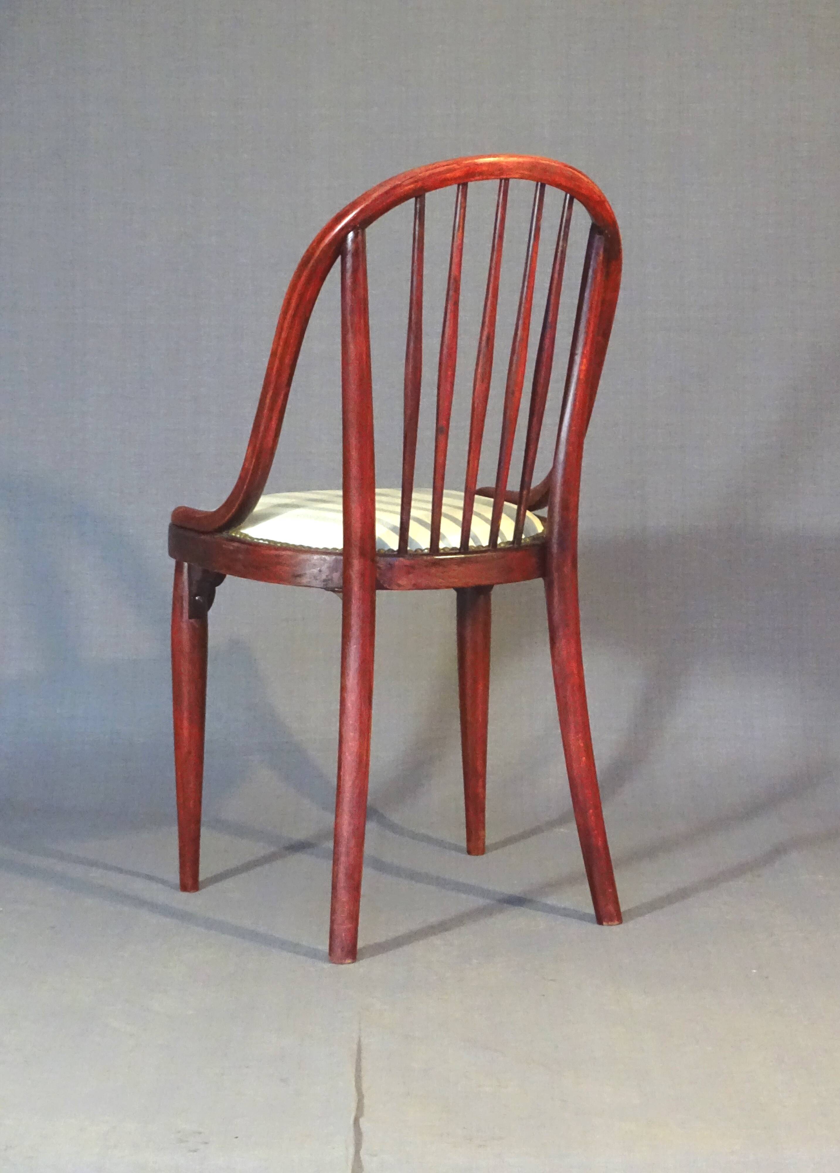 Chair/armchair Thonet No. A846, 1928/30, by Otto Prutscher, leather seat.