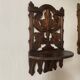 Etagère murale ancienne en bois ajouré , XIXe