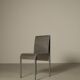 Set of six postmodernist stainless steel dining chairs from circa 1980-1990.