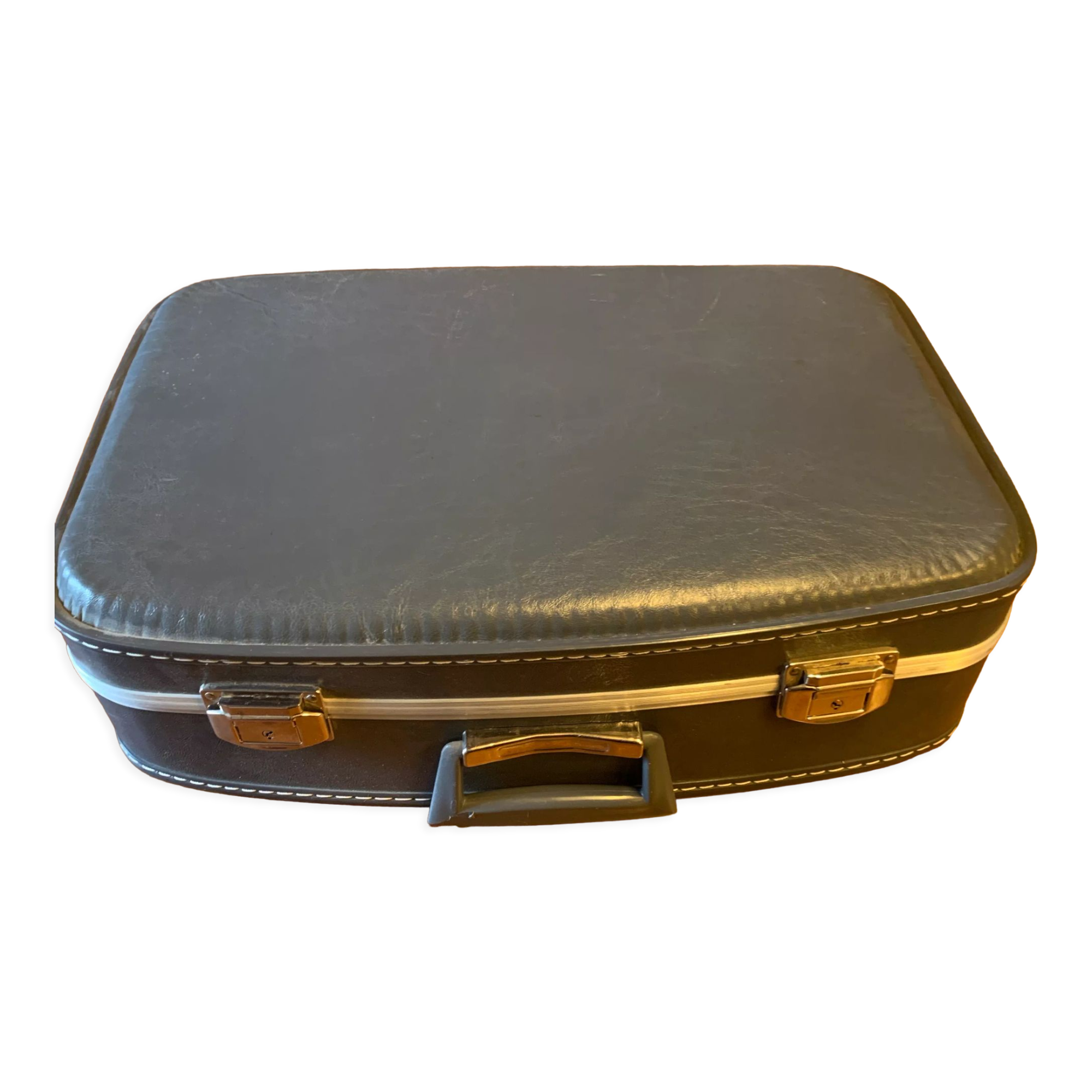 Gray suitcase called "stewardess" vintage seventies