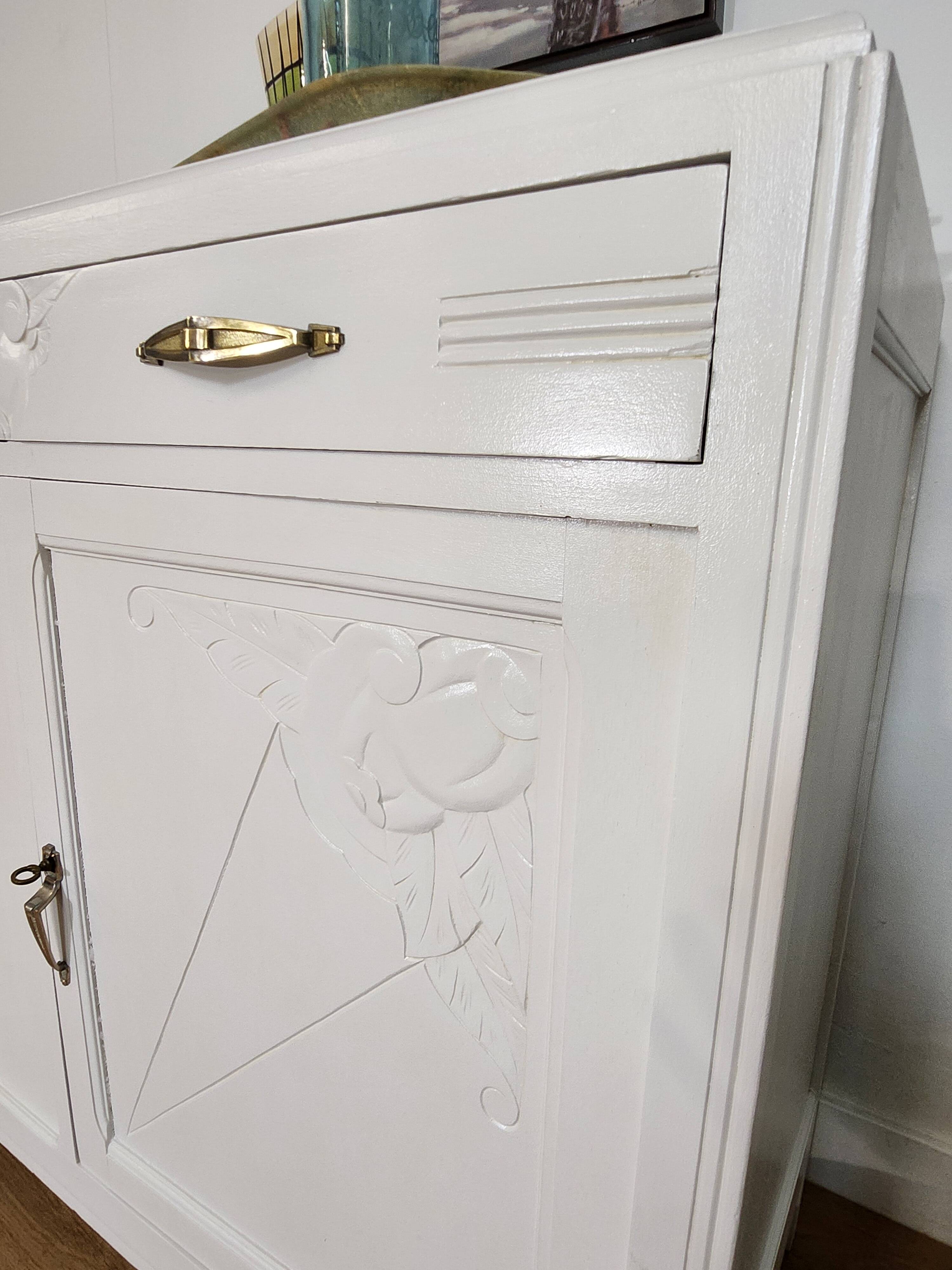 UNIQUE WHITE ART DECO SIDEBOARD