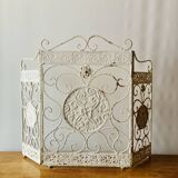 Old wrought iron fireplace screen - 8 kilograms