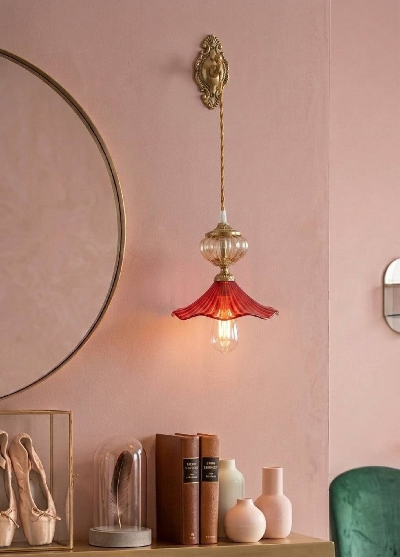 poetic retro ruby lantern