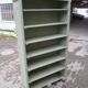 Workshop shelf in old wood green patina