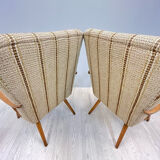 A pair vintage Cocktail chairs with stripes