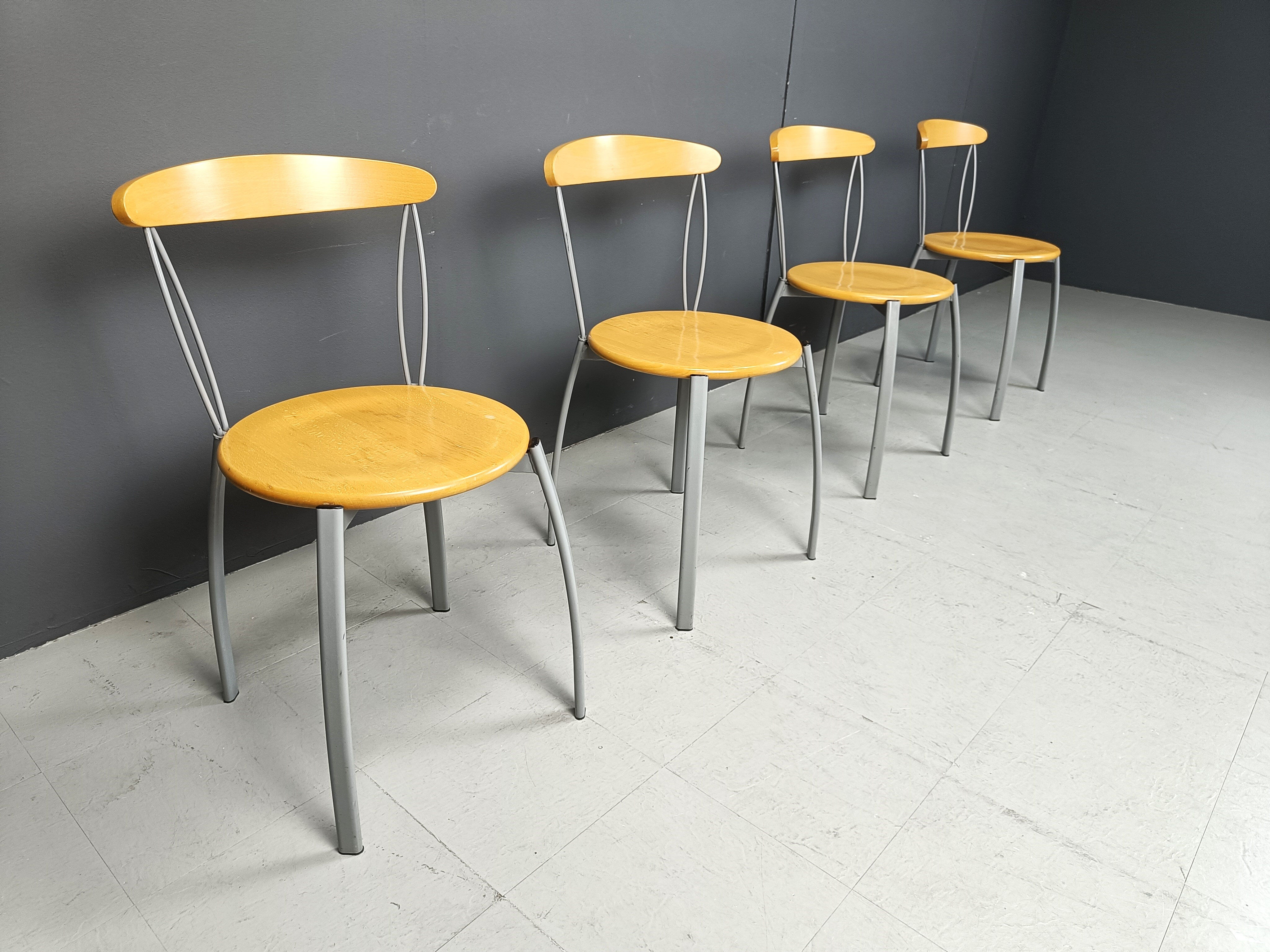 Vintage postmodern Italian dining chairs, 1990s