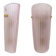 Pair of Murano Glass Wall Sconces in Pink Ribbed Glass and Brass, Italy