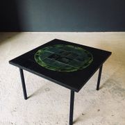 Mid-Century Studio Ceramic Tile Coffee Tabe, Belgium, 1960s