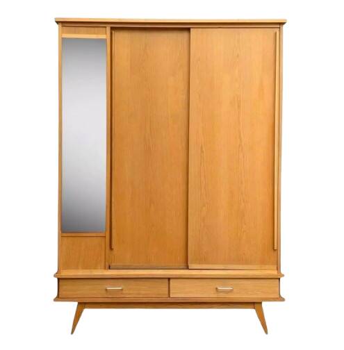 Vintage wardrobe with compass feet 1960