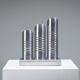 Triple column table lamp in stainless steel by Goffredo Reggiani