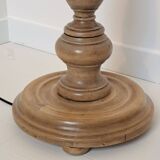 Vintage turned wooden floor lamp