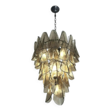 Luxury Smoked Fumé Murano Glass “Rondini” Chandelier with Cascading Design