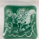 Federica Matta Signed Glass Trinket Tray in Screen-Printed Glass