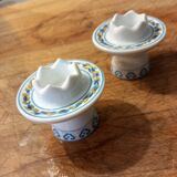 2 ceramic candle holders