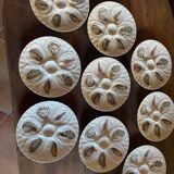 Porcelain oyster plates "The swallow" Melun sur Yevre