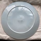 Set of 6 vintage oyster plates, earthenware, 1960s