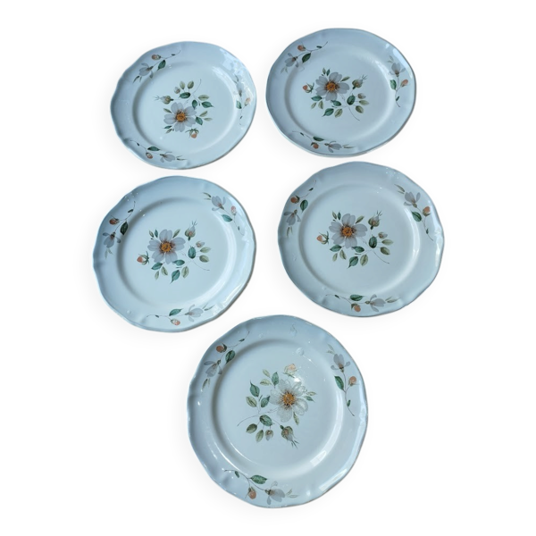 5 assiettes à dessert Saint-Amand – modèle Norelle