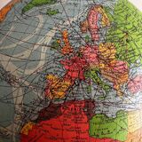 Old luminous earth globe