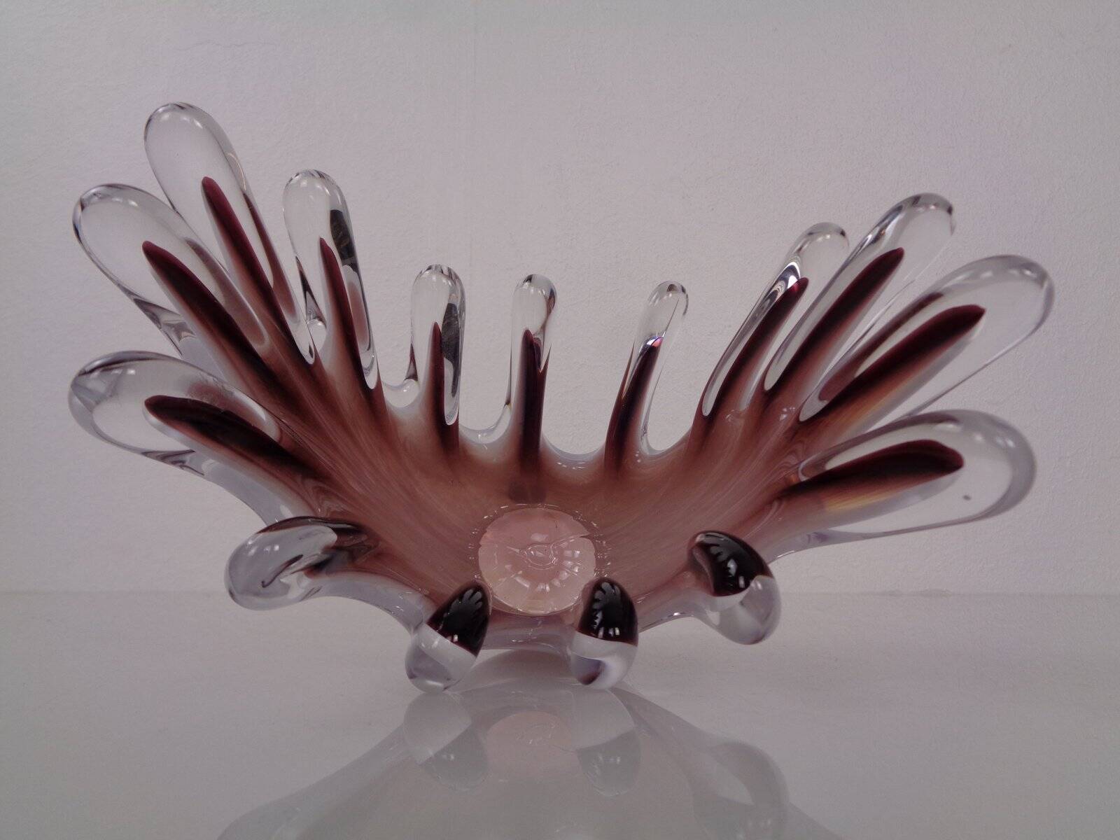 Handmade crystal glass bowl from Gränna Glas, Sweden, 1970s