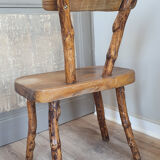 Tree trunk chair, brutalise, vintage