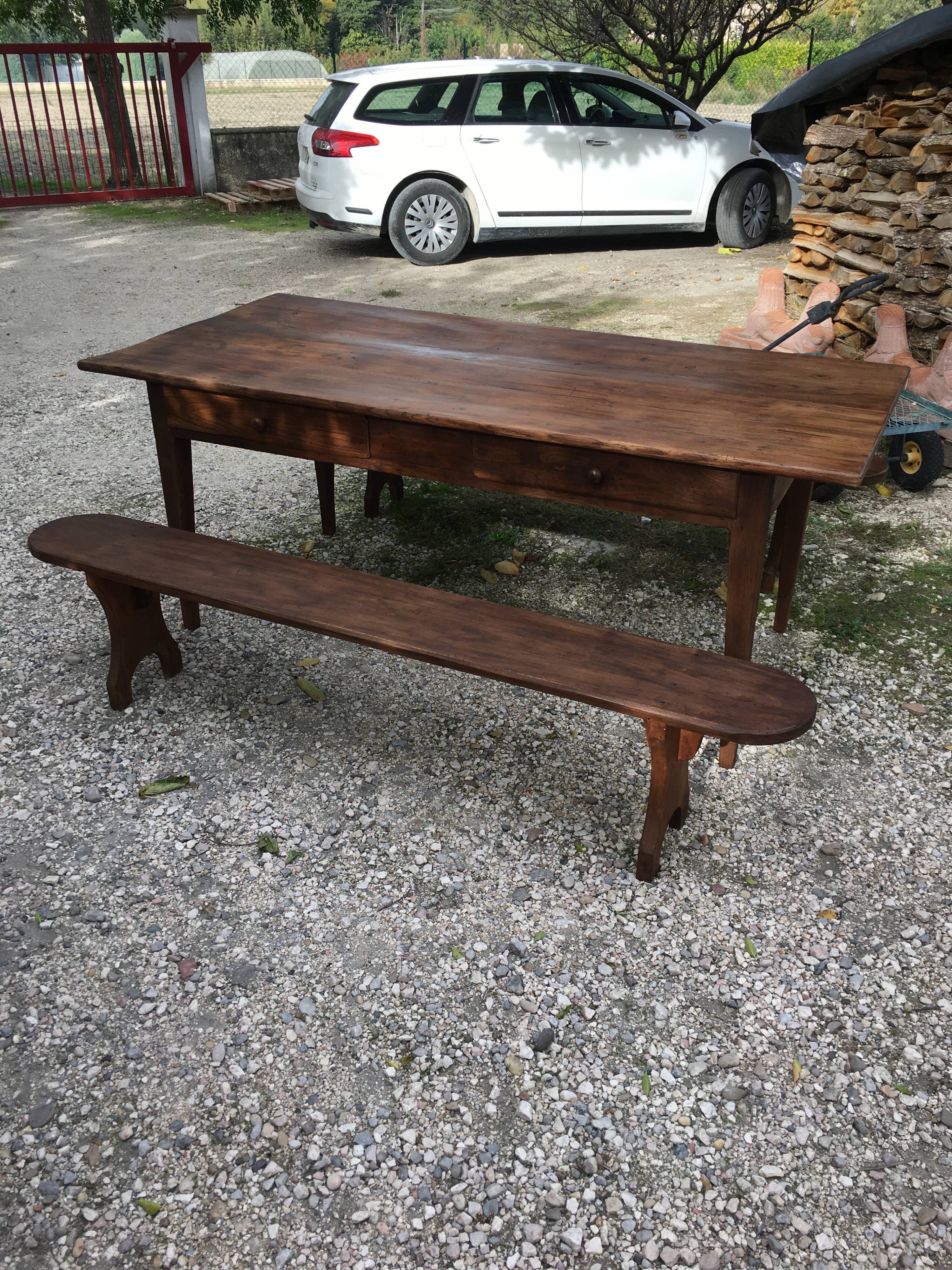 2 bancs en chêne