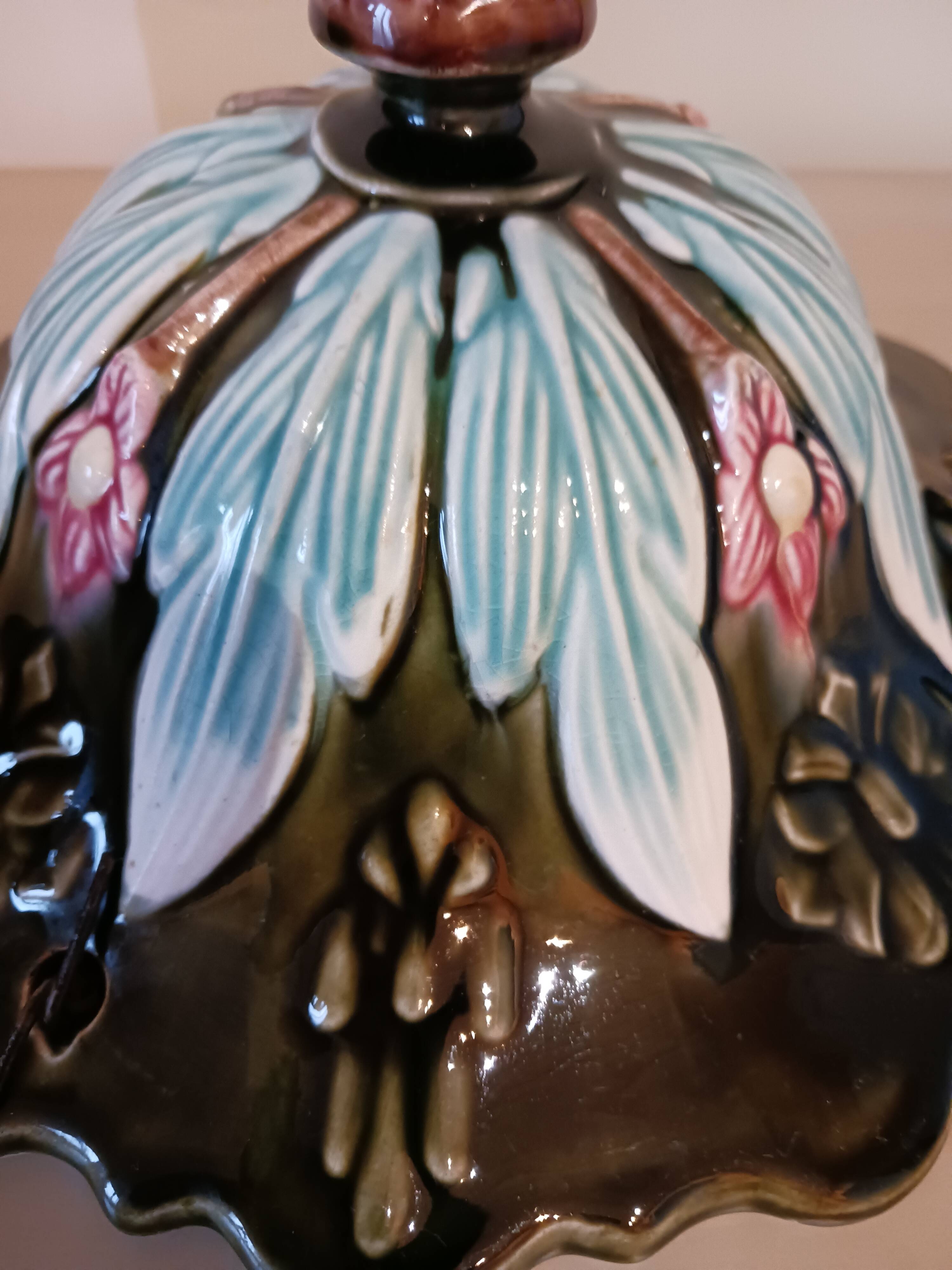 Suspended planter in slipware