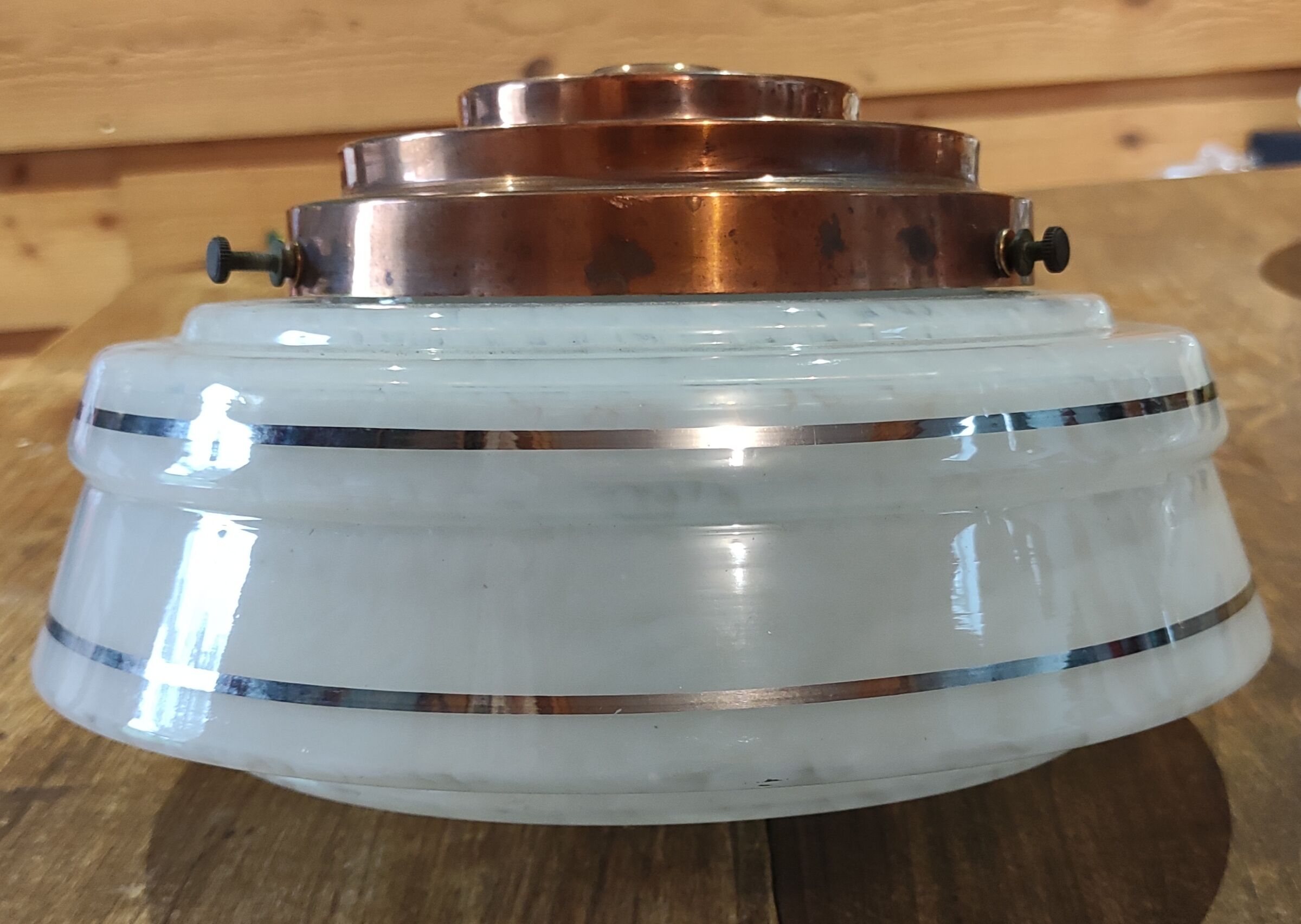 Vintage ceiling lamp/glassware from Clichy