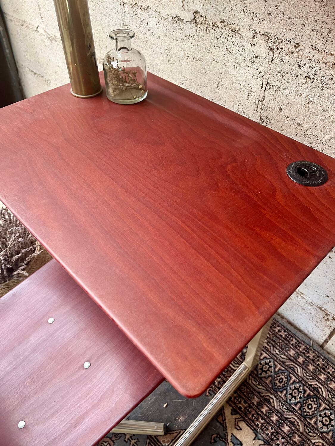 School desk set with chair