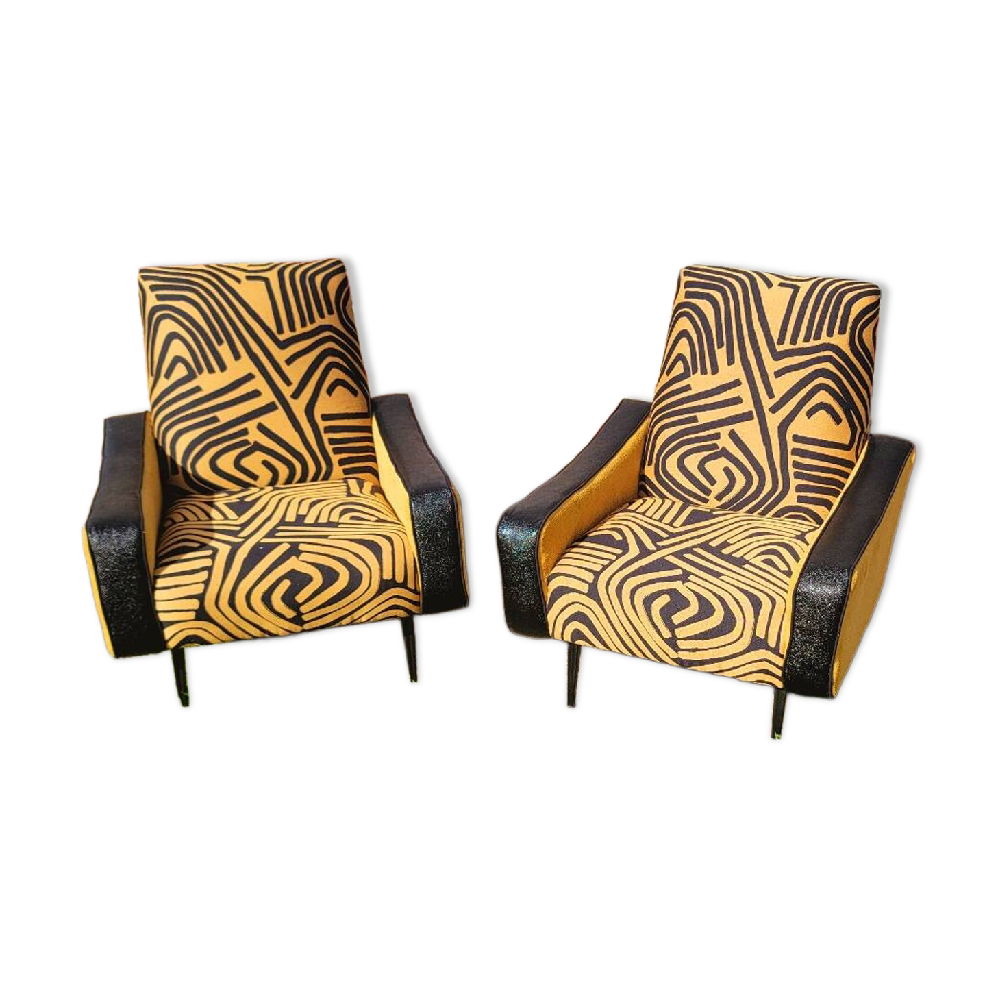Pair of armchairs in the style of Zanuso, 1960s