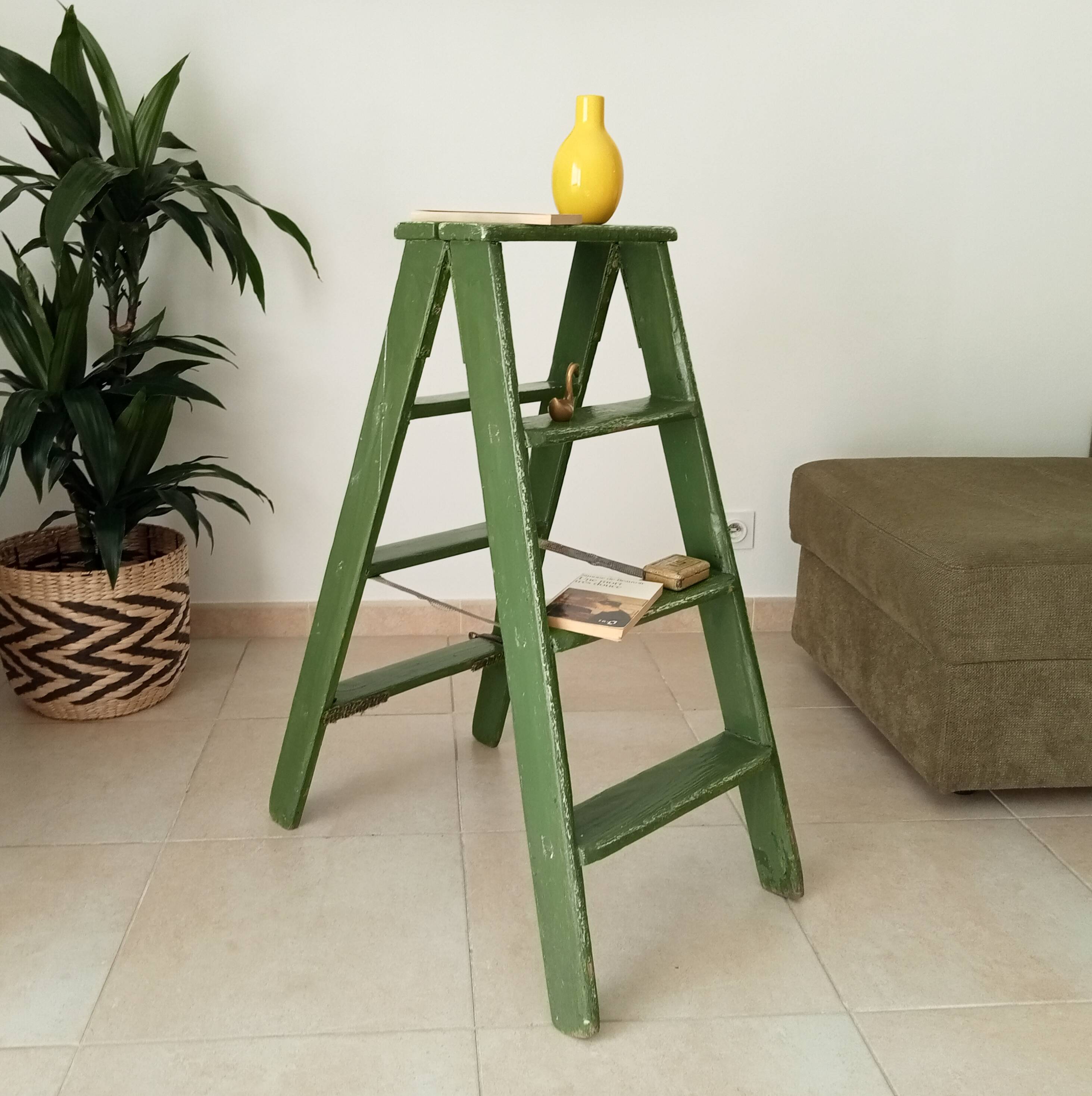 Antique wooden painter's stepladder