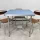 Vintage aluminium dining set