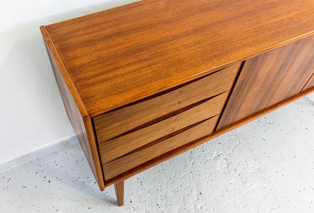 Vintage Walnut Sideboard From Bfm, Poland, 1960s