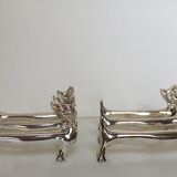 Set of 6 door silver metal knives