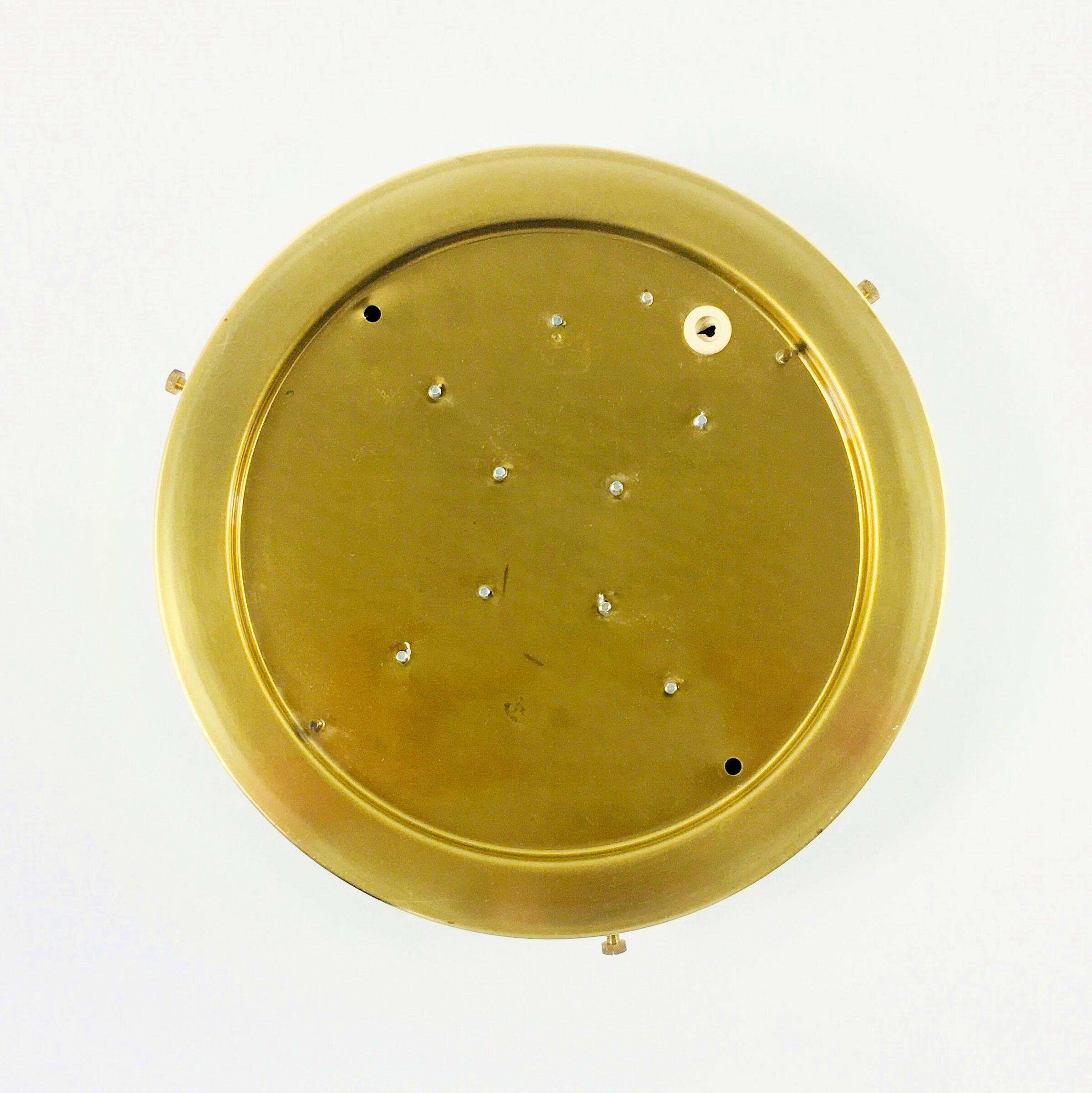 Large Mid-Century Glass Ceiling Light/Flush Mount from Limburg, Germany, 1960s