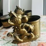 Suite de 2 pots à crayons Disney en laiton, 1960