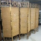 Bamboo screen 6 painted panels