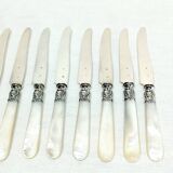 Paul Canaux et Cie – 13 Couteaux en argent et nacre