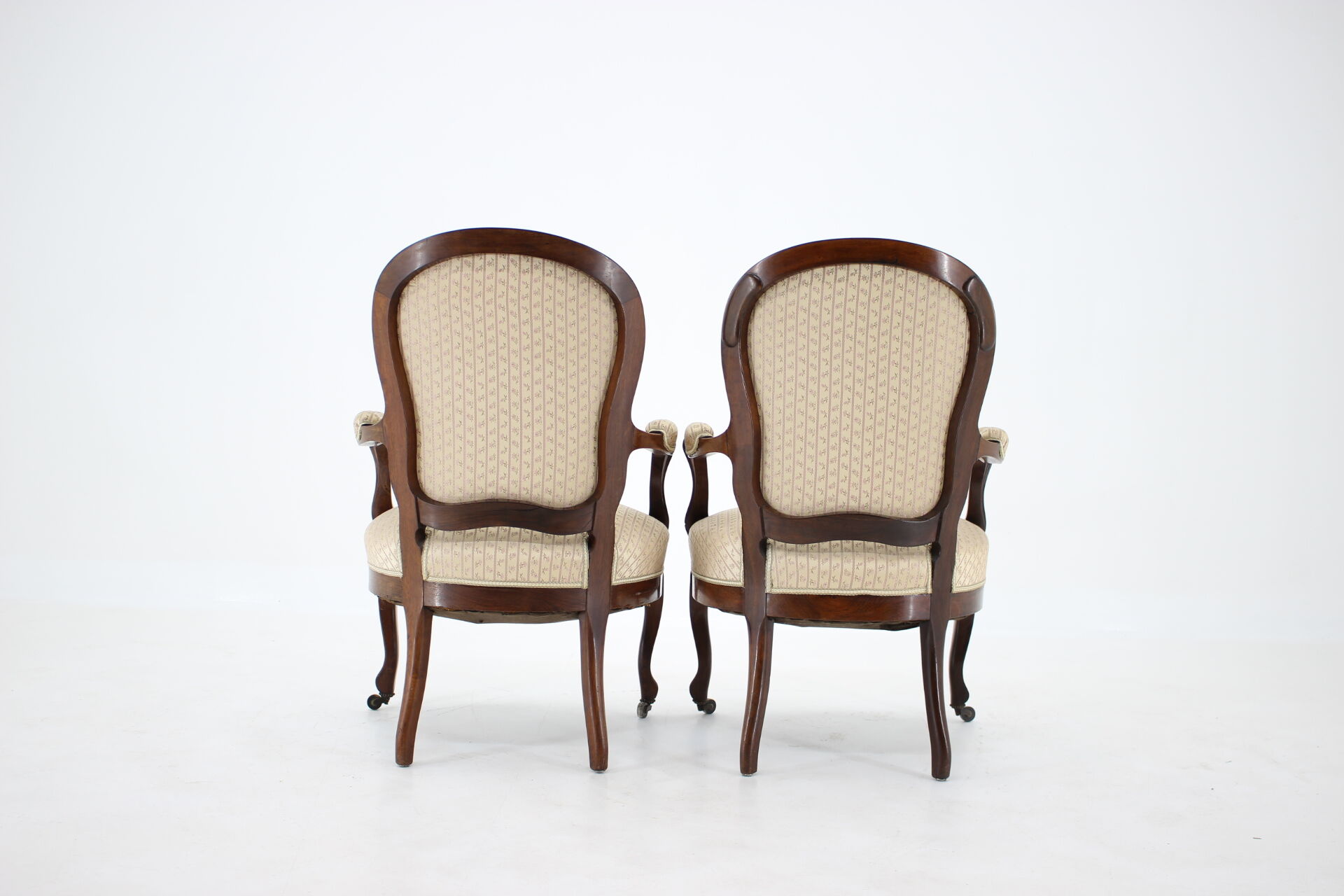 Pair of original danish rococo chairs 1900s