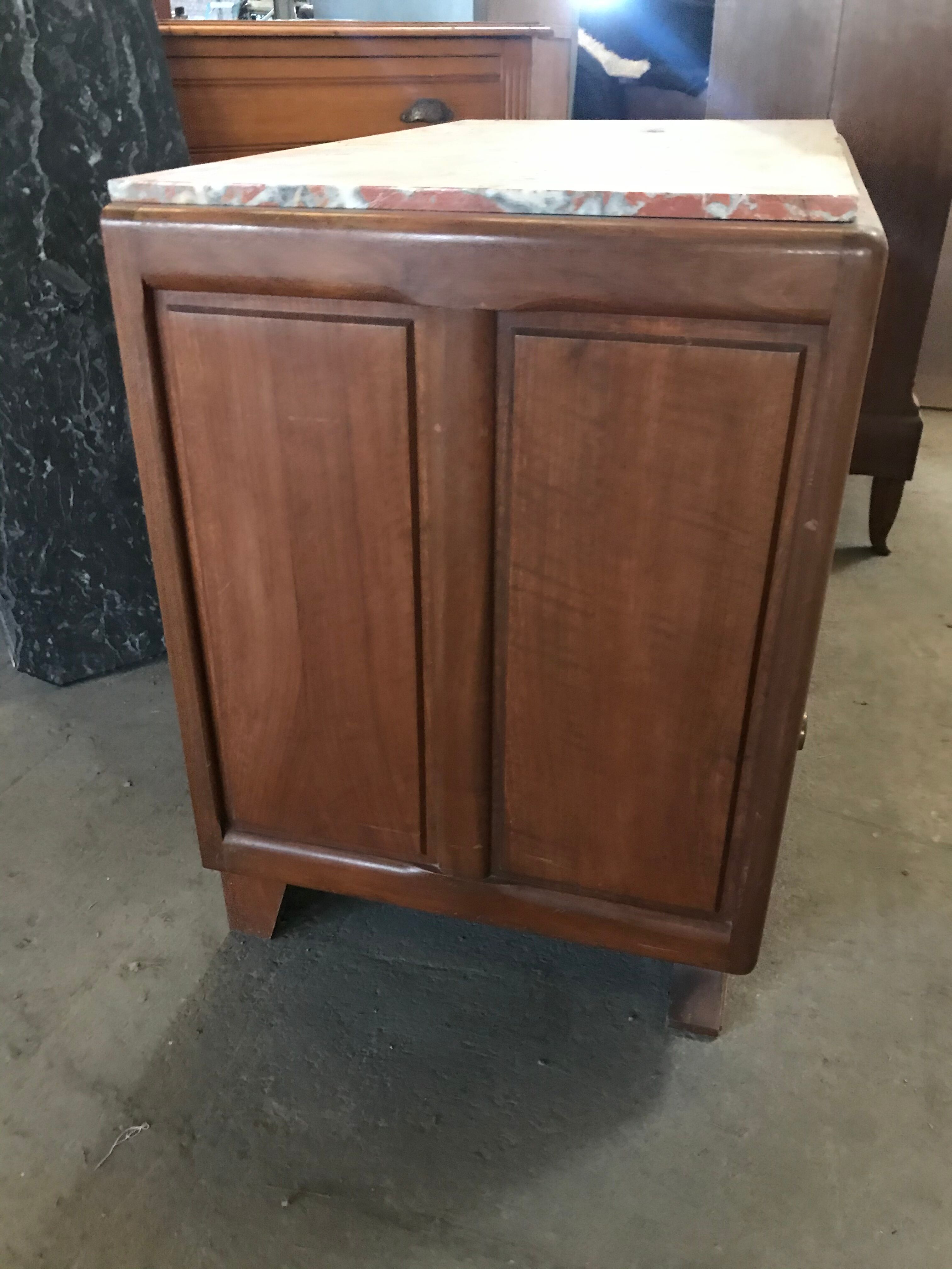 Art deco dresser in solid walnut