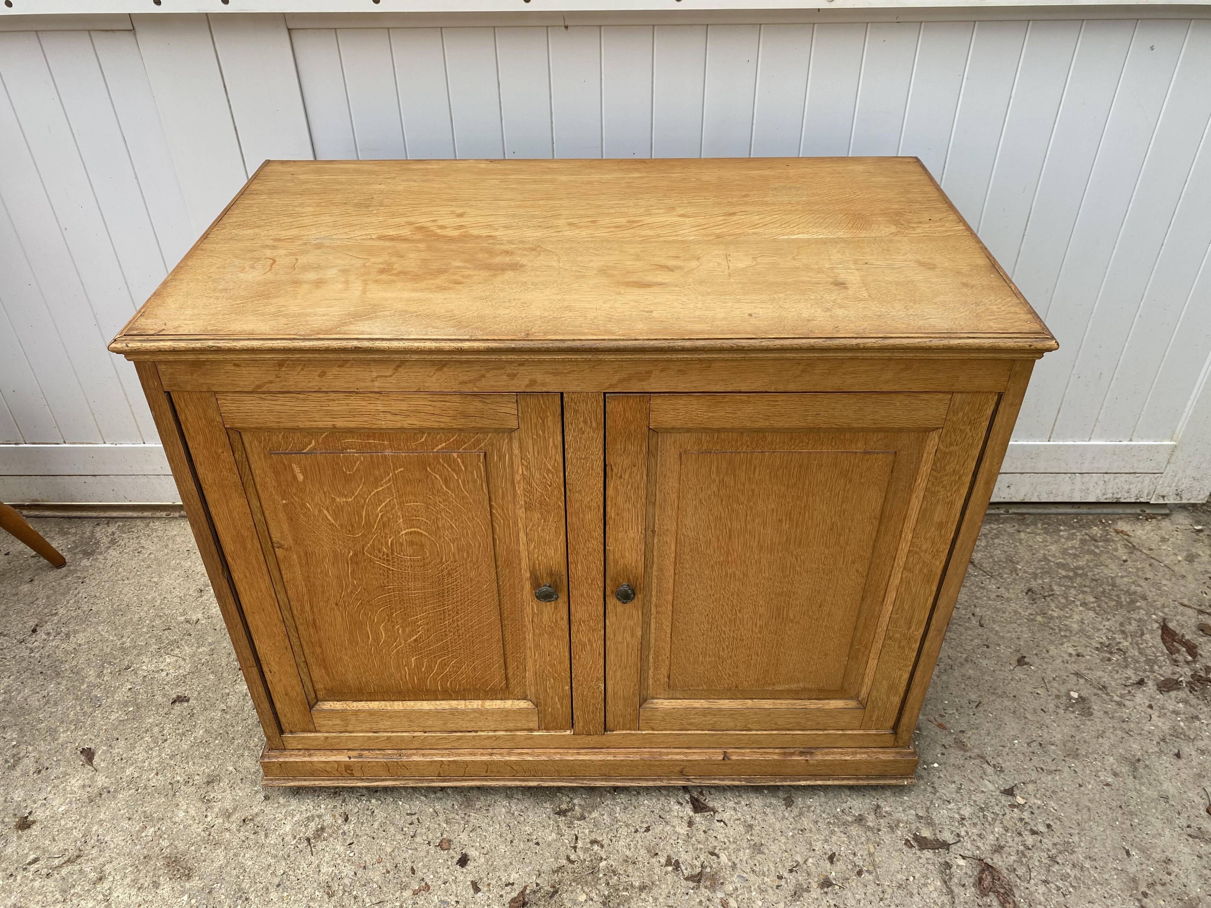 2-door storage unit in oak and oak veneer 50