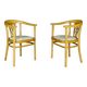 Pair of Thonet Art Deco armchairs No. A969 F Ca 1936, leather seat