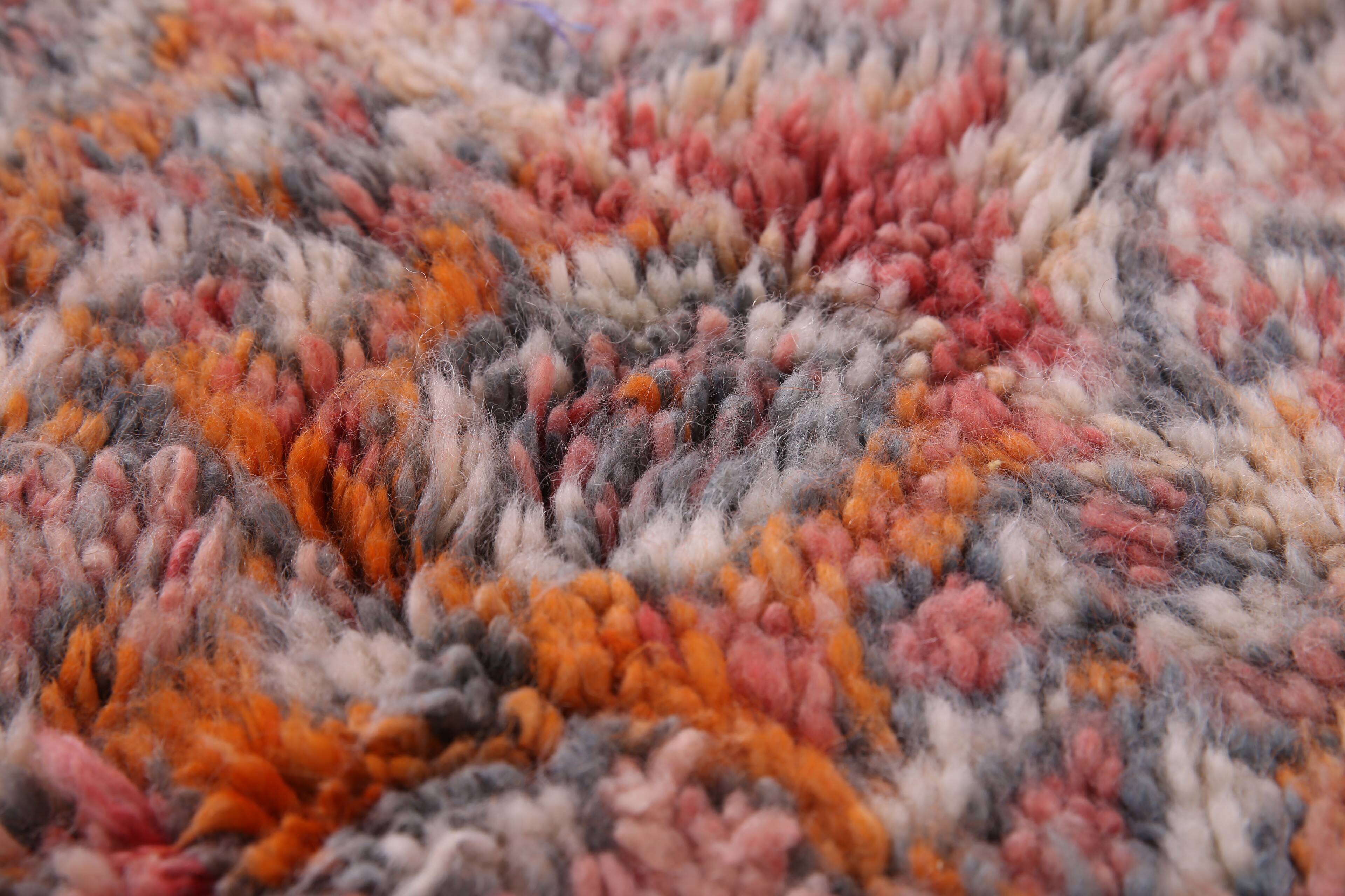 Vintage Moroccan Rug 200 x 306 cm, Berber Wool Rug, Handmade Bohemian Rug