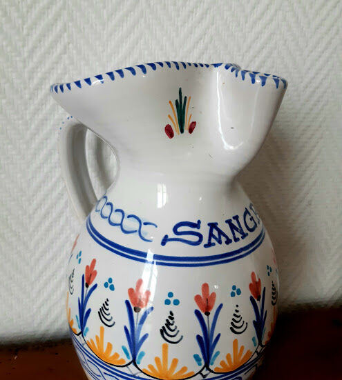 Ceramic sangria pitcher from Toledo