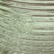 Vacuum pocket container art deco modernist glass, crystal stamp to decipher